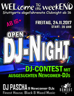 WELcome to the weekEND - Open DJ-Night (ab 16) am Freitag, 24.11.2017