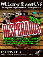 WELcome to the weekEND - Desperados Promo Night (ab 16) am Freitag, 23.02.2018